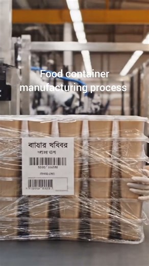 Modern Plastic Food Container Packaging Process 🔥 | Smart Factory in Action”#factory #machine #food