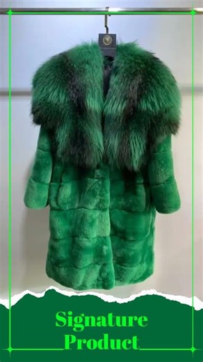 2023 New Winter Women Real Rex Rabbit Fur Coat Long Luxury Jacket with Super Large Raccoon Fur Co...