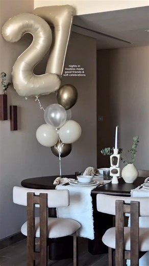 ameera mohamed salman on Instagram: "no better feeling than a cute tablescape, homemade food, & your girls around the dinner table. obsessed with my asymmetrical dining table from @goodwood_ae #homedecor #diningtable #party #homefinds #dubai"