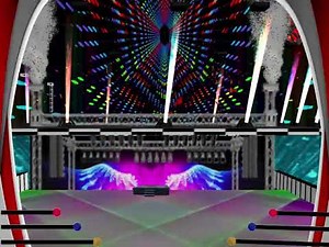 Escenario para DJ Virtual en 3D con show de luces en movimiento