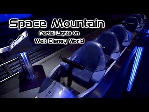 Space Mountain with Partial Lights On at Walt Disney World On Ride Low Light HD POV