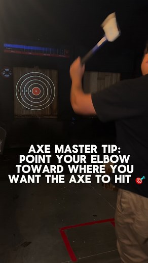 🎯 AXE MASTER TIP: Point your elbow where you want the axe to hit. Sounds simple, but this one trick changes everything. Most people focus on their wrist or their release, but your elbow is your aiming system. Where it points, the axe follows. Want to learn more pro tips? Come throw with us at any of our 3 CT locations. Our Axe Masters will have you hitting targets like a pro. 🪓 Link in bio to book! #ctaxethrowing #newingtonct #ctevents #axethrowing #southingtonct #putnamct #ct #ctthingstodo #c