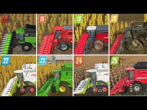 Fs14 vs Fs16 vs Fs18 vs Fs20 vs Fs22 vs Fs23 vs Fs24 vs Fs25 | Corn Harvesting Compare | Timelapse