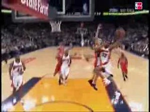Brandan Wright soars for the lefty slammer!