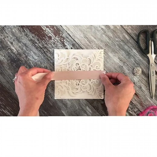 DIY Wedding Invitations - Assembling Easy Laser Cut Invitations at home.