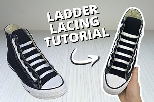 Ladder Lacing Shoes: EASY Tutorial (Photos) - Wearably Weird