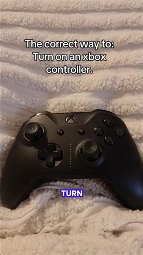 The correct way to: Turn on an xbox controller