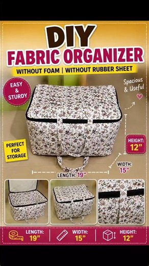 DIY Fabric Organizer Bag ✨ Easy Storage Solution