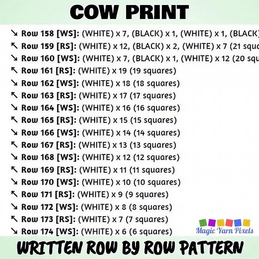 Cow Print C2C Pattern & Chart PROMO VIDEO | Magic Yarn Pixels