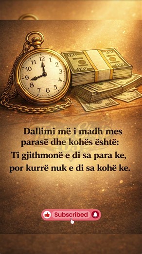 ⏳ Dallimi më i madh mes Parasë dhe Kohës