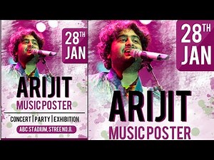 Music poster design | Music poster photoshop tutorial