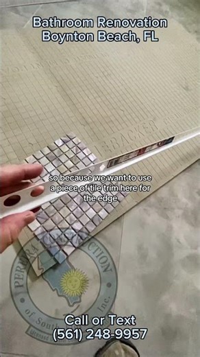 Mother of Pearl shell mosaic installation - Pereira Construction