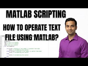 MATLAB TUTORIAL | HOW TO OPERATE TEXT FILE USING MATLAB?