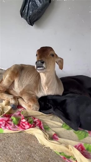 Churrasco o boi on Instagram: "Acho que a Farofa e o Meloso estão meio sem saber o que eles são nessa vida 😂😂😂😂 #churrascooboi #boimanso #amorporanimais #viral #amizadeincomum"