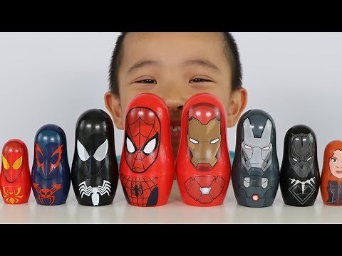 Spider Man And Iron Man Surprise Nesting Dolls CKN