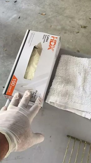 How to clean sticky white wire shelves.