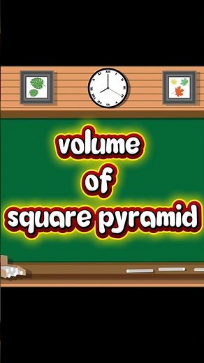Grade 7 Math / Volume of Square Pyramid #VolumeOfPyramid #MathTips #EasyMath #StudyTips #QuickMath