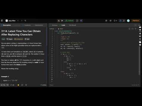 Latest Time From Replacing Characters | LeetCode 3114 Explained Step by Step