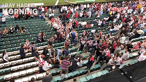 99K views · 539 reactions | Ray was sent exclusive footage of a fan brawl at the NRL’s Anzac Day clash between the Roosters and the Dragons. Several men can be seen swinging punches, with one man even launching a kick to the head of another man. | Ray Hadley | Facebook