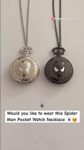 Spider Man Pocket Watch Necklace from dagiba.com #necklace #spiderman #pocketwatch
