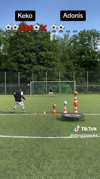 Part 2 of Extreme Cone Challenge.🔥⚽️@geomix #stargripper #football #stg44 #thegrippers #viral