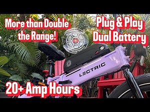 Lectric | XP Lite 2.0 | e-Bike Plug & Play Dual Battery Kit Install. Adding a Second 48V Battery
