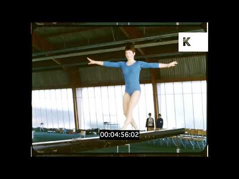 1960s UK, School Gymnastics Competition, 16mm
