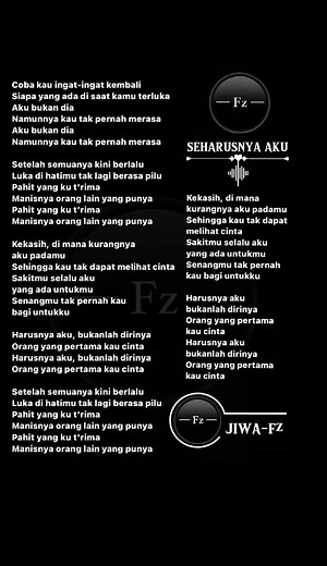 Lagu Seharusnya Aku - Maulana Wijaya Full Lirik