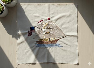 Sailboat Embroidery Design, Nautical Ship Pattern, 130x105 Mm Machine Embroidery File - Etsy
