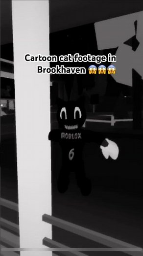 Cartoon cat footage in Brookhaven 😱😱😱 #roblox #trevorcreatures #cartooncat#scary#brookhaven