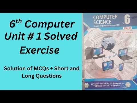 6th computer unit 1 complete exercise solution II