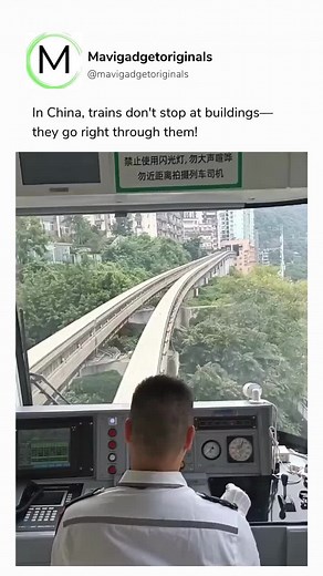 As China's cities become increasingly crowded, innovative solutions are emerging to meet the challenges of urbanization. This Liziba Station in Chongqing, China, is a remarkable example of urban planning and architectural innovation. Located on Line 2 of Chongqing’s monorail system, the station is unique because the train passes directly through the sixth to eighth floors of a 19-story residential building. This design was not just a creative solution but a necessary one due to Chongqing's rugge