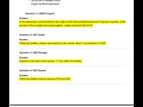 FREE ACUPUNCTURE AND STUDY GAMES ABOUT GBPOINTS - LESLIEC EXAM QUESTIONSActual Qs and Ans Expert