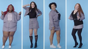 Women Sizes 0 Through 28 Try on the Same Matching Set