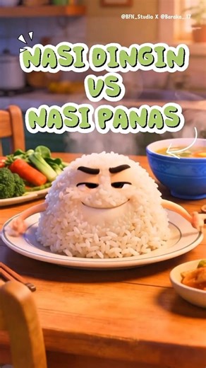 Nasi dingin vs panas 🍚 mana lbh sehat? Tonton sampai habis! #shorts #fyp #nasi #faktaunik #aishorts