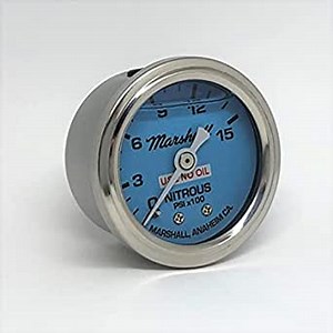 MS01500 Direct Mount Nitrous Gauge, 0-1500 PSI Blue