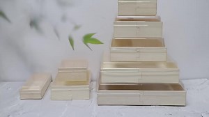 Japanese Bento Box Trapezoidal Natural Color Wooden Sushi Japanese Style Box Simple Creative Wooden Tableware Adult Bento Box