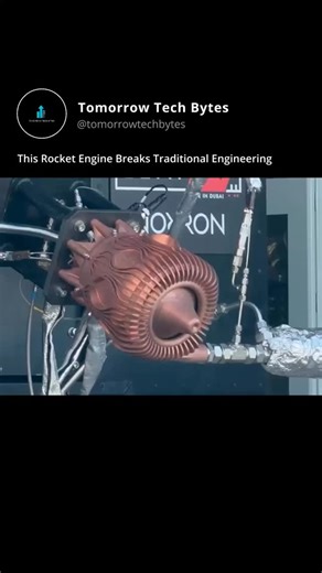 Tomorrow Tech Bytes on Instagram: "This rocket engine looks unusual for a reason. Advanced computational design tools were used to optimize weight, cooling, and efficiency beyond traditional methods. Modern engineering no longer starts on paper. Credit:@integza #spacetechnology #rocketscience #techreels #innovation #futuretechnology"