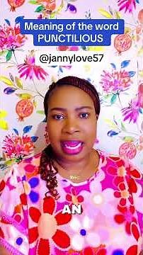 What is the meaning of Punctilious? #englishlearning #learnenglish #vocabulary #punctilious