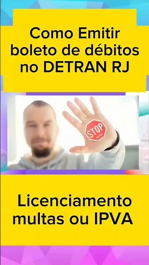 IPVA RJ COMO emitir BOLETOS DE DÉBITOS no Detran RJ #detranrj