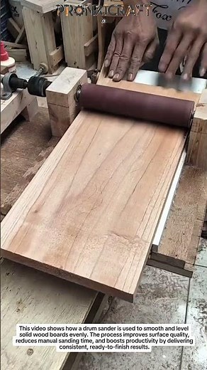 Smoothing Solid Wood Boards with a Drum Sander | Woodworking Process