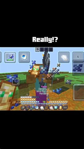 Do Really MCPE players Are noob!? spear + mace on phone #shorts #minecraft #spear #mace