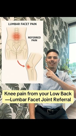 Knee pain from your low back? Facet Joint referral