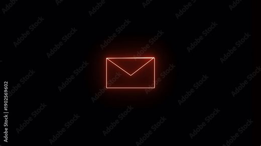 Incoming Message Notification Animation with Envelope Icon on transparent background,animation text message with alpha channel in 4k.