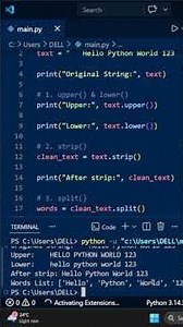 PYTHON : WORKING WITH STRING METHODS