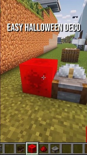 Quick Spooky Decoration #minecraft #minecraftguide #minecrafthowto #minecrafttutorial #gaming