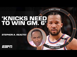 'I'm NERVOUS, the Knicks have got to win TONIGHT' 🗣️👀 Stephen A. talks BOS-NYK Game 6 | First Take