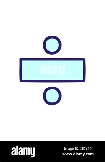 power up animation of cute cartoon of a division symbol Stock Video Footage - Alamy