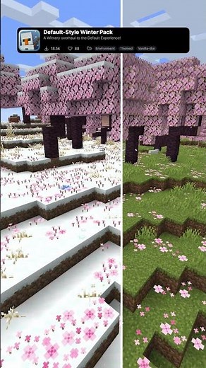 Default-Style Winter Pack: Best Winter Resource Pack #minecraft #txt #texturepack #shorts #mc