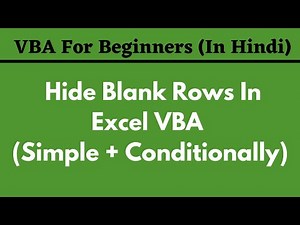 How to Hide Blank Rows in Excel VBA (Conditionally)